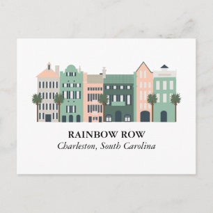 Carte postale Rainbow Row Charleston Caroline du S