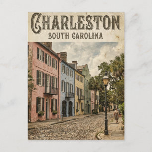 Carte Postale Rainbow Row États-Unis
