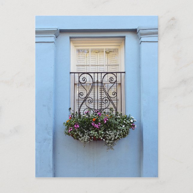 Carte Postale Rainbow Row Flower Box, Charleston, S.C. (Devant)