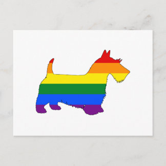 Carte Postale Rainbow Scottish Terrier