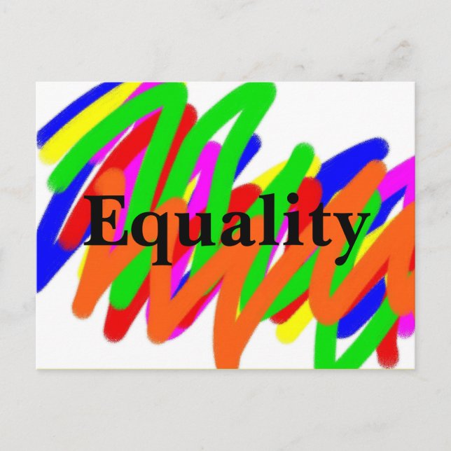 Carte postale Rainbow Scribble Equality (Devant)