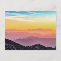 Carte postale Rainbow Sky Mountains