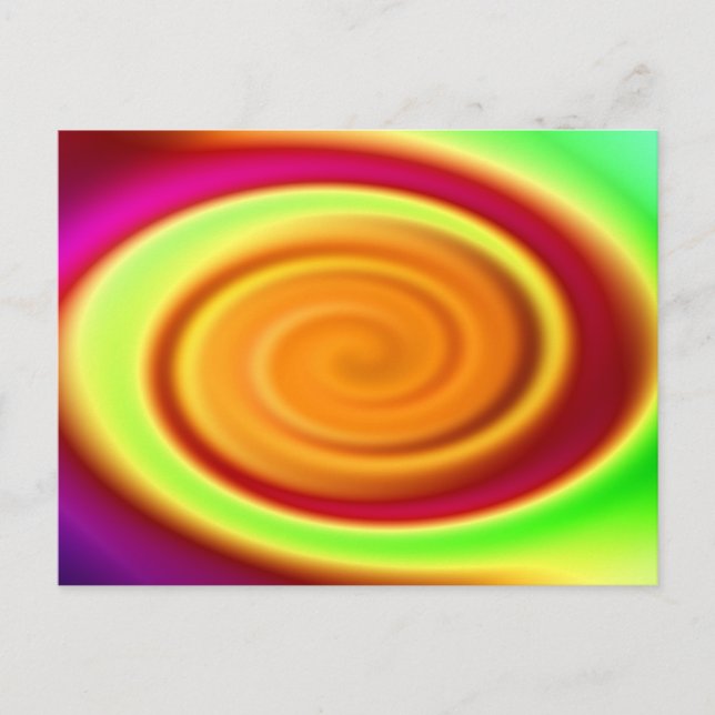 Carte postale - Rainbow Swirl Motif Abstrait (Devant)