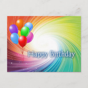 Carte Postale Rainbow Vortex Joyeux anniversaire