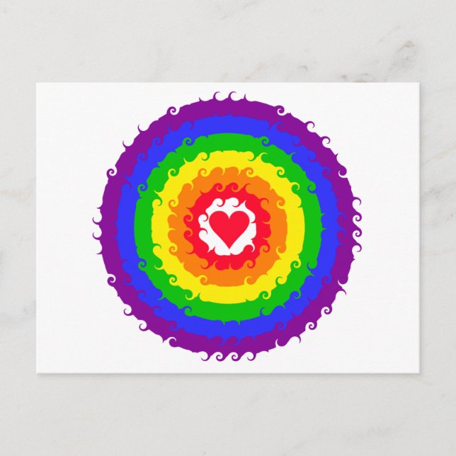 Carte postale Rainbow Wheel (Devant)