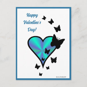 Carte Postale Rainbowheart et papillon