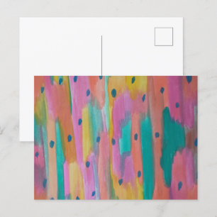 Carte Postale Rainbows & Raindrops Colorful Abstrait