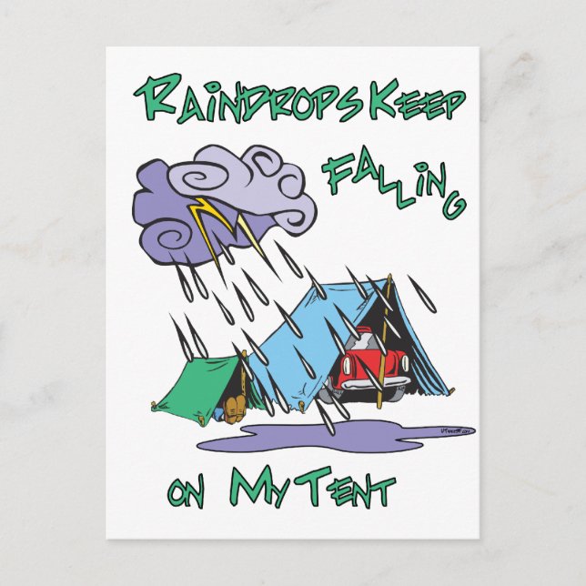 Carte Postale Raindrops Camping (Devant)