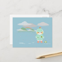 Rainey Day Mochi avec Raincoat Turquoise Froggy bu