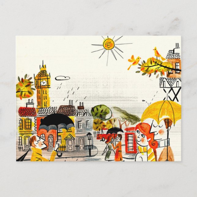 Carte Postale Rainy Day à Londres (Devant)