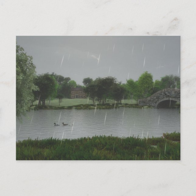 Carte Postale Rainy Day at the Lake Postcard (Devant)