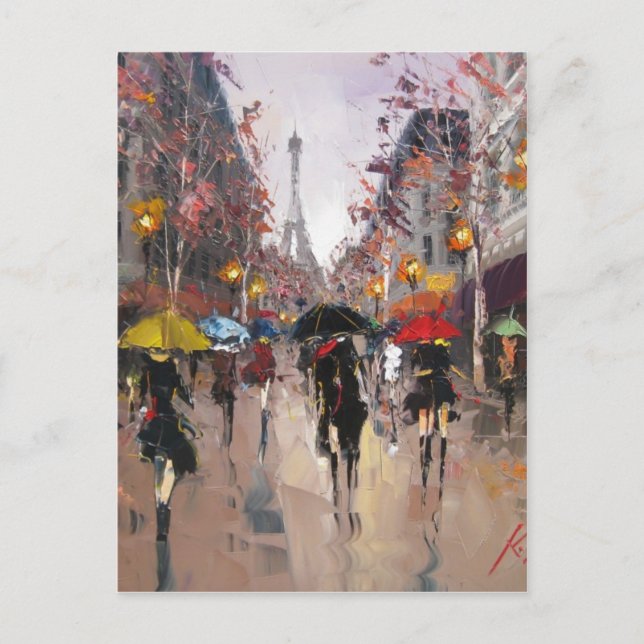 Carte Postale Rainy Day in Paris (Devant)