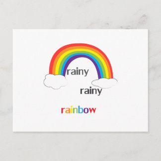 Carte Postale Rainy Rainy Rainbow