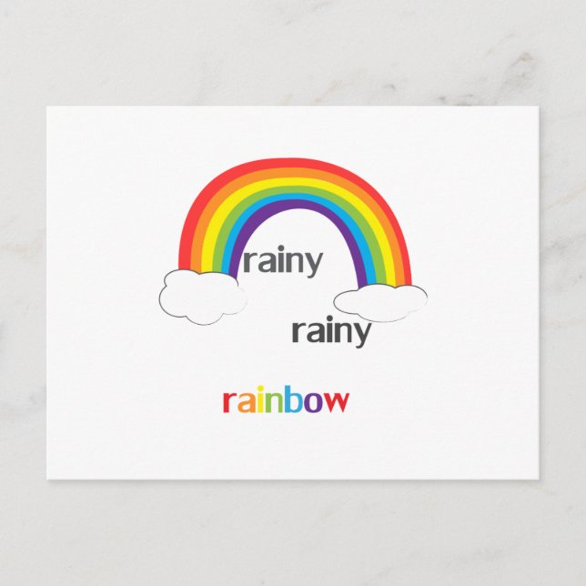 Carte Postale Rainy Rainy Rainbow (Devant)