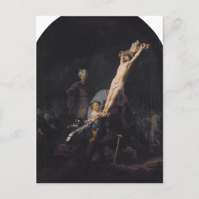 Carte Postale Raising of the Cross, Passion Series par Rembrandt (Devant)