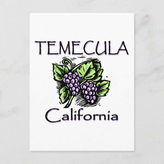 Carte Postale Raisins de Temecula (Devant)