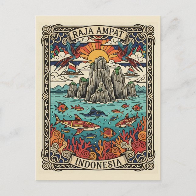 Carte Postale Raja Ampat Indonesia (Devant)