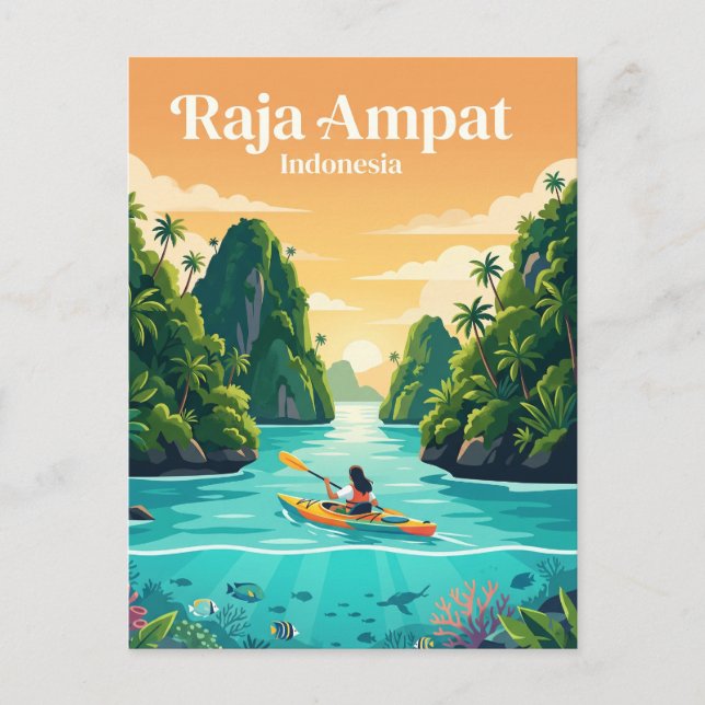 Carte Postale Raja Ampat Indonésie (Devant)