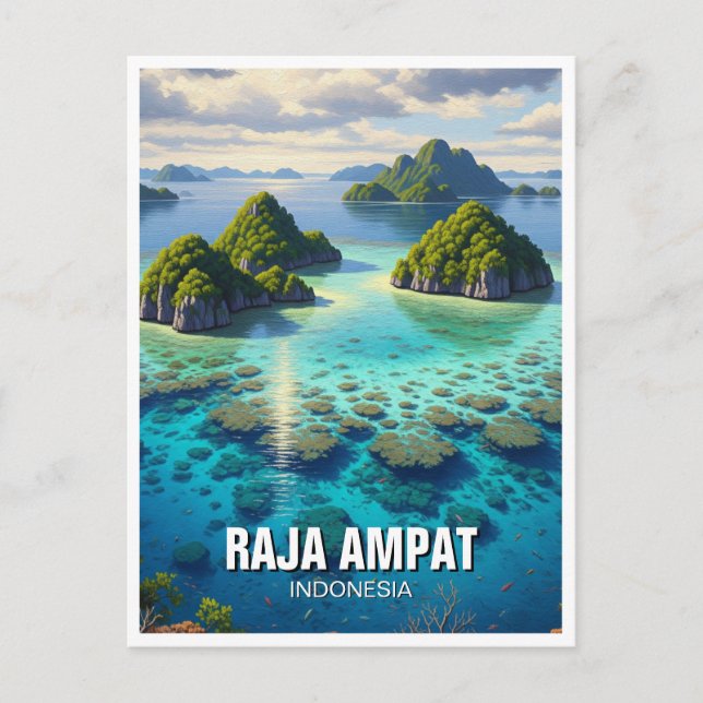 Carte Postale Raja Ampat Indonésie (Devant)