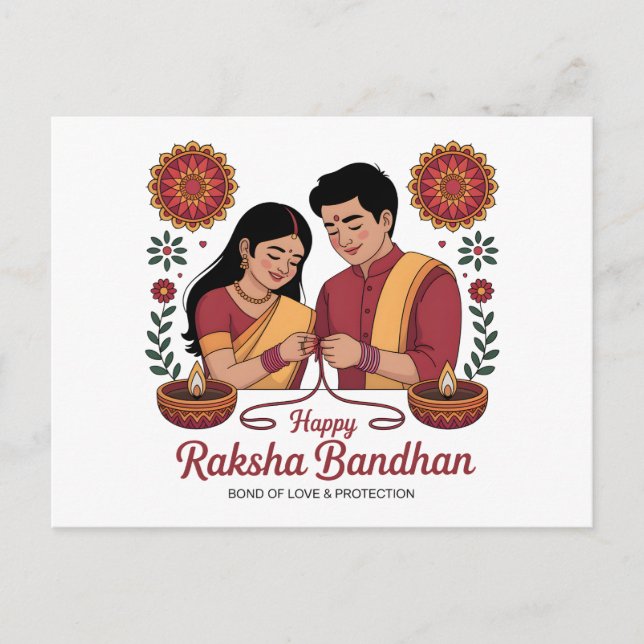 Carte postale Raksha Bandhan (Devant)