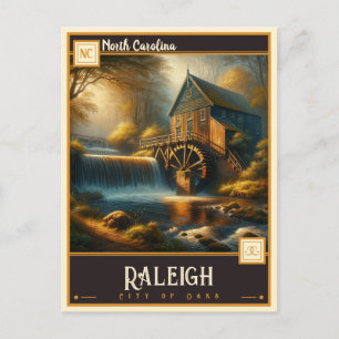 Carte Postale Raleigh, Caroline du Nord Vintage