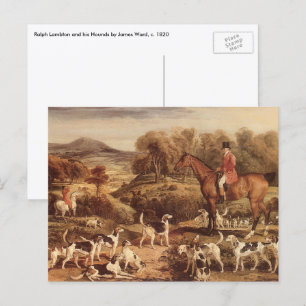 Carte Postale Ralph Lambton et ses chiens par James Ward