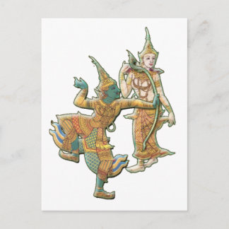 CARTE POSTALE RAMA SITA - RAMAYANA HINDU BUDDHIST GODDESS