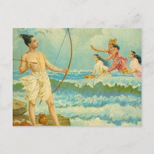 Carte Postale Rama vainc la mer par Raja Ravi Varma