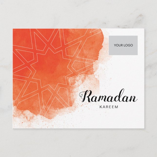 Carte postale Ramadan Entreprise - Orange (Devant)