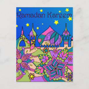 Carte postale Ramadan Kareem colorée