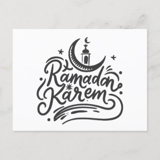 Carte Postale Ramadan Kareem Crescent Moon aperçu Jeûne
