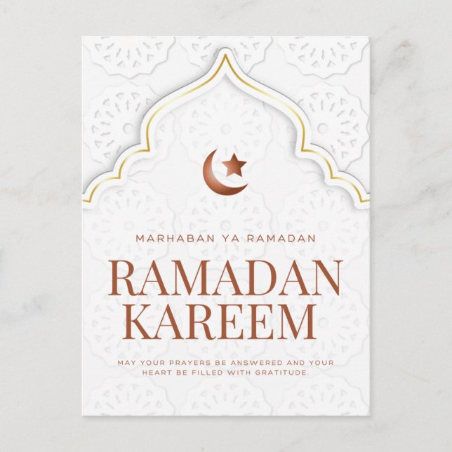 Carte Postale Ramadan Kareem Islamic Archway Art (Devant)