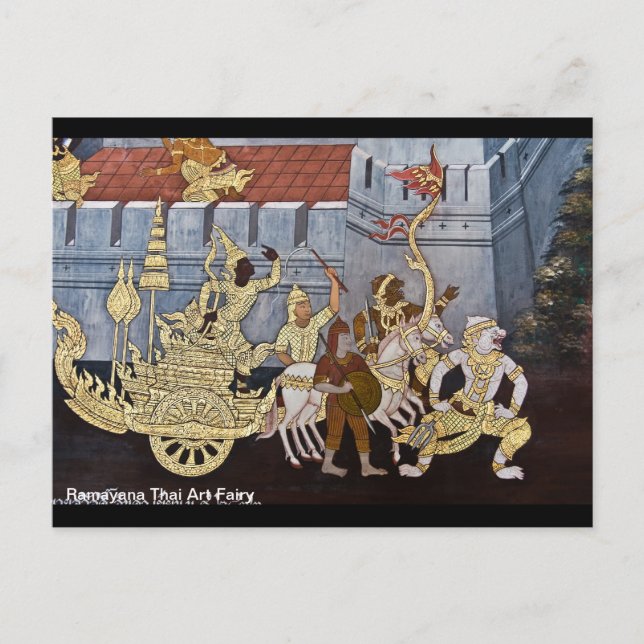 Carte Postale Ramayana Thai Art Fairy (Devant)