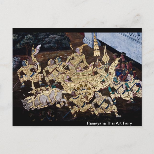 Carte Postale Ramayana Thai Art Fairy (Devant)
