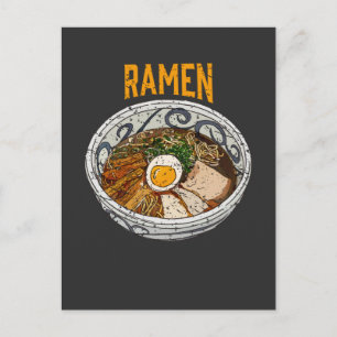Carte Postale Ramen Bowl Noodle Asiatique Amateur de nourriture
