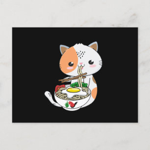 Carte Postale Ramen Chat Kitten