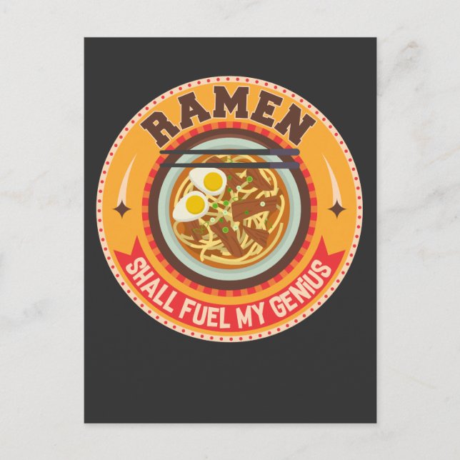 Carte Postale Ramen Noodles Bowl Japonais Food Asiatique Foin (Devant)