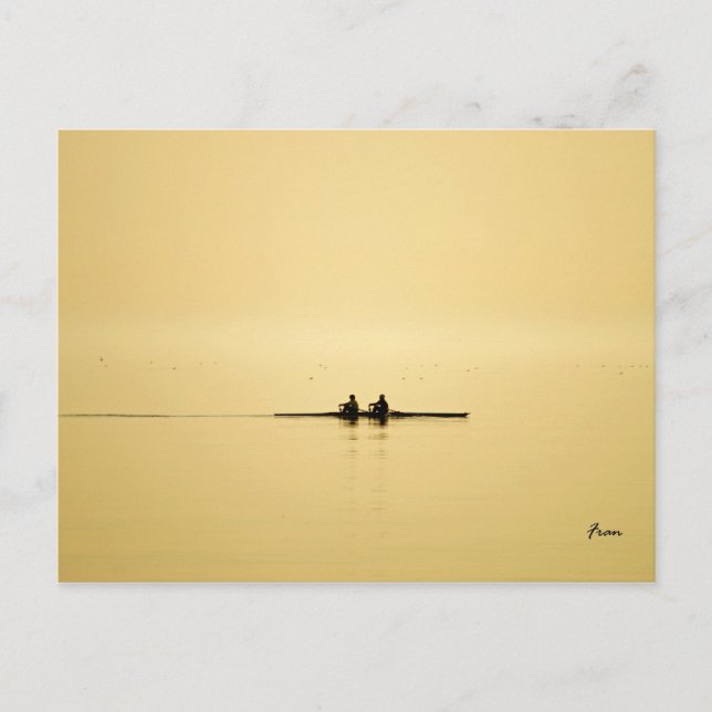 Carte Postale ramer au crépuscule (Devant)
