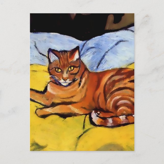 Carte Postale “Raminou on a Yellow Blanket’ by Suzanne Valadon (Devant)