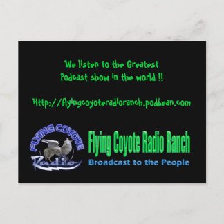 Carte postale / ranch radio à coyote volant