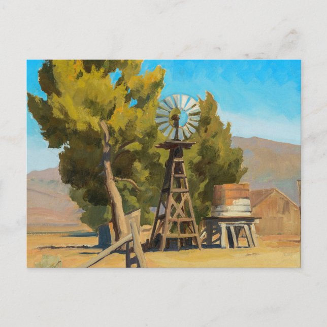 Carte Postale Ranch Windmill, Carson, Nevada par Maynard Dixon (Devant)