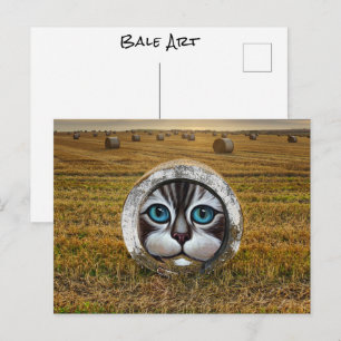 Carte Postale Ranchers d'art à balles rondes Agriculteurs Hay Fi