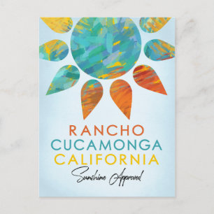 Carte Postale Rancho Cucamonga California Sunshine Travel