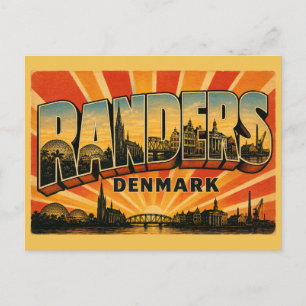 Carte Postale Randers Danemark Ville Historique au bord de la Ri