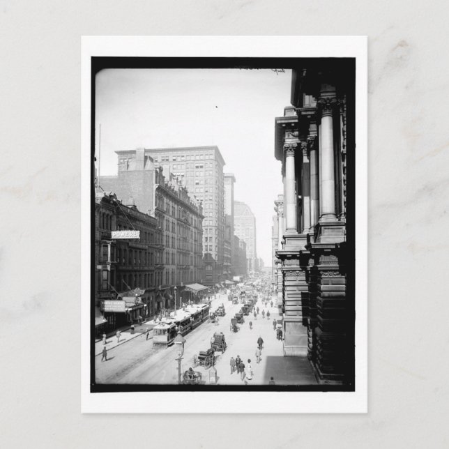 Carte Postale Randolph St, Chicago, Illinois Vintage (Devant)