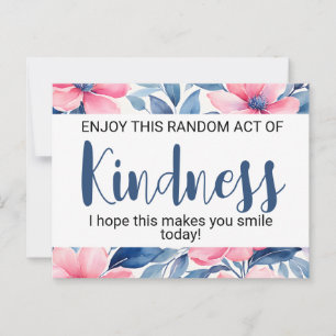 Carte Postale Random Act of Kindness" Motivational floral