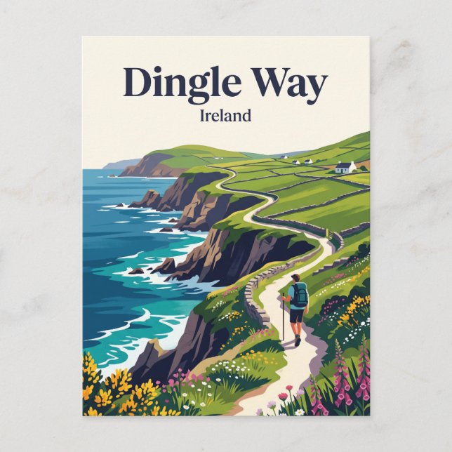 Carte Postale Randonnée de Dingle Irlande (Devant)