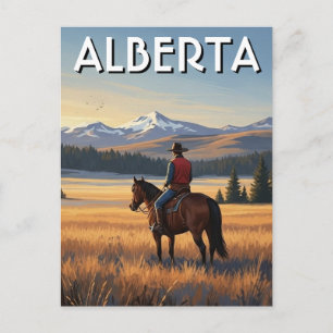 Carte Postale Randonnée équestre en Alberta Canada