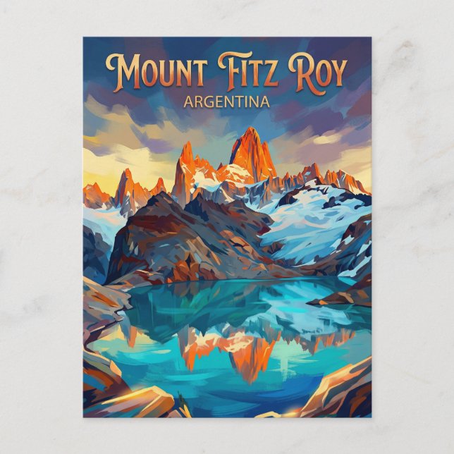 Carte Postale Randonnée Fitz Roy Argentine (Devant)