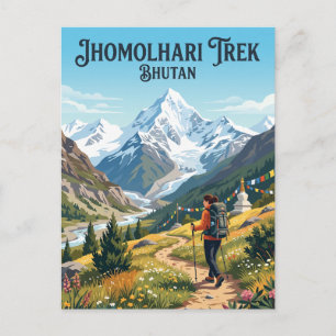 Carte Postale Randonnée Jhomolhari Bhoutan